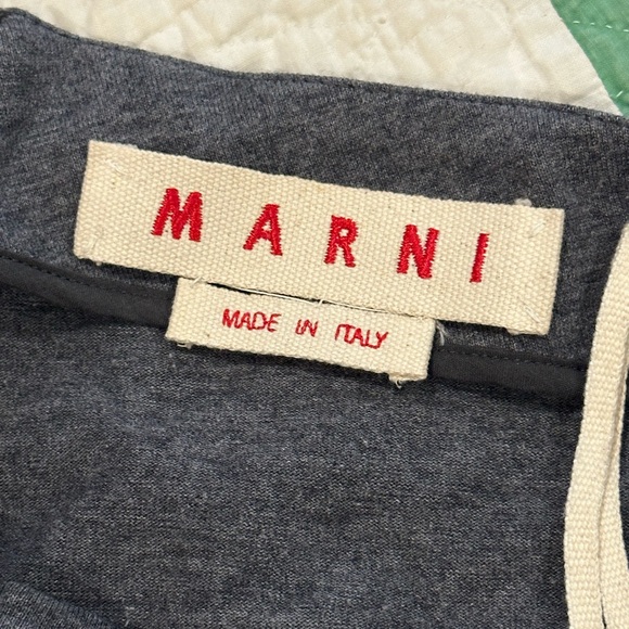 Marni Charcoal Grey Pleated Skirt - Picture 3 of 6